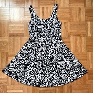 H&M black and white dress